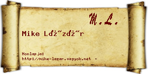 Mike Lázár névjegykártya